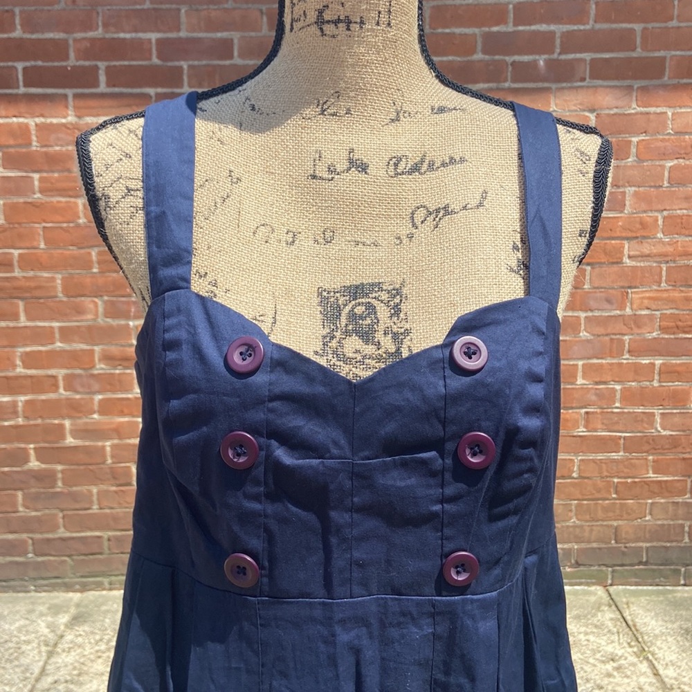 Anthropologie navy/Marin button front dress - Picture 3 of 9
